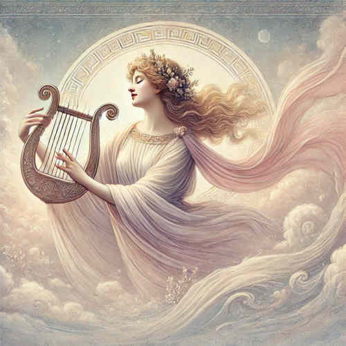 Darstellung der Muse Aoide